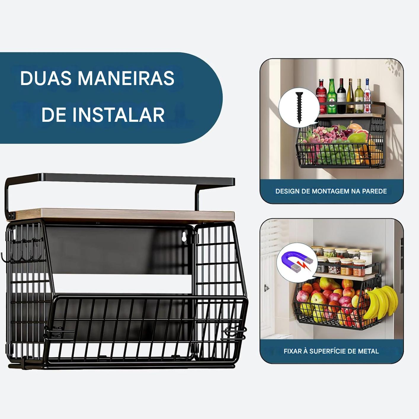 Prateleira Magnética para Geladeira