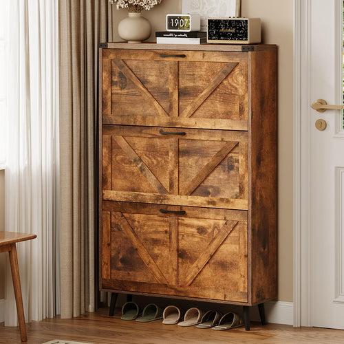 Armário de armazenamento de sapatos com 3 gavetas FILP para entrada + 1 Ano de Garantia