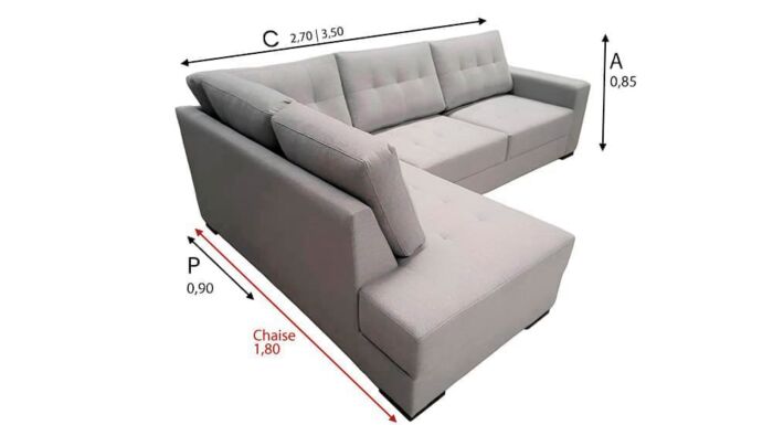 Sofá 4 Lugares Beny com Chaise Lado Esquerdo Linho